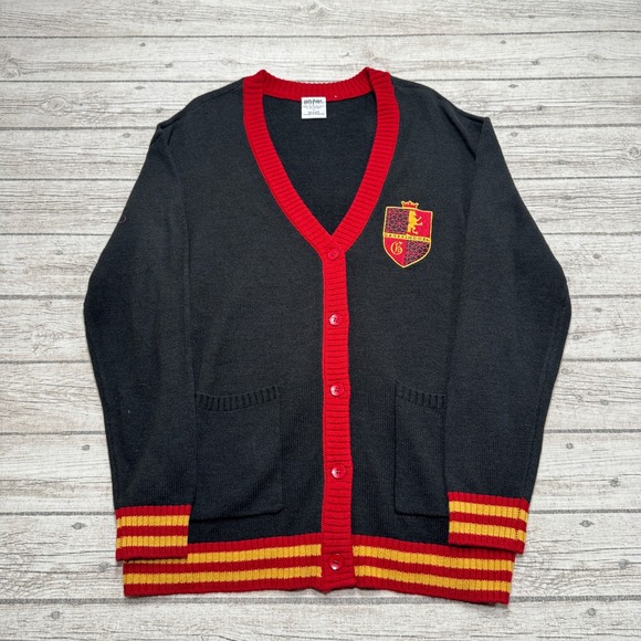 Harry Potter Other - Harry Potter Gryffindor Sweater Men's XL Black Knitted Cardigan Wizard Cosplay